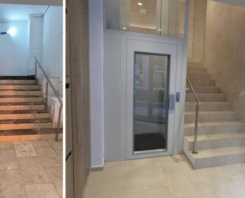 Eliminación de barreras arquitectónicas: Bajada a cota cero e instalación de elevador en Murcia
