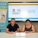 D. Antonio Ballester Martínez y Dña. Carmen Gil Montesinos en la firma del convenio de accesibilidad universal entre Ballester Movilidad y FAMDIF/COCEMFE-Murcia.